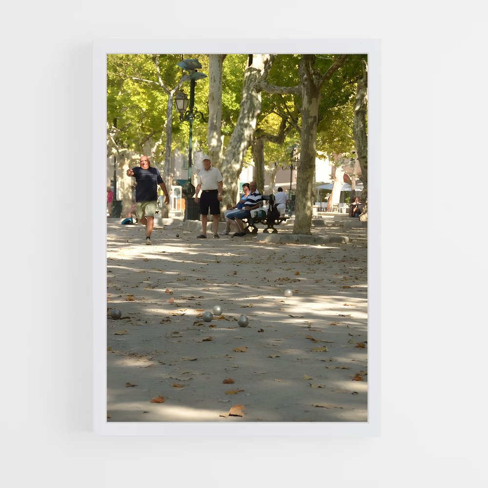 Poster Promenade Provençale – affiche Pétanque (vue 3)